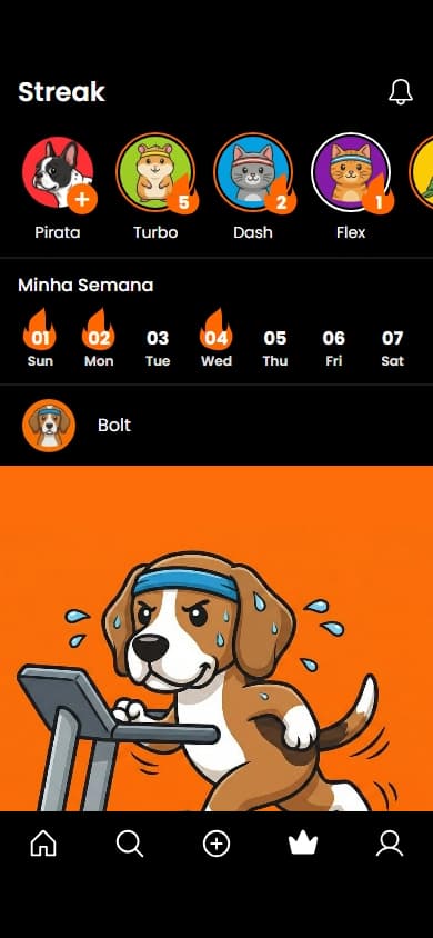 Tela do feed